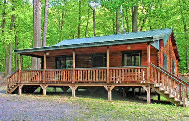 log home rental exterior